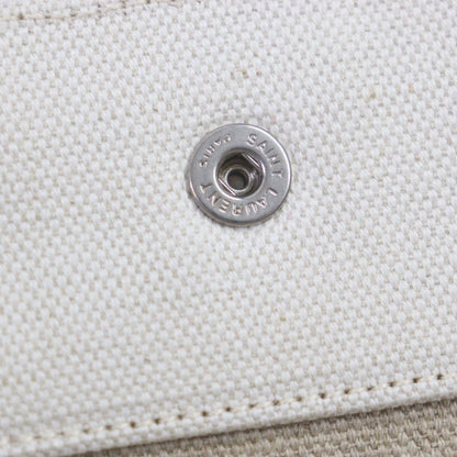  Saint Laurent Paris 617481 Rive Gauche Logo Canvas Leather Tote Bag Beige