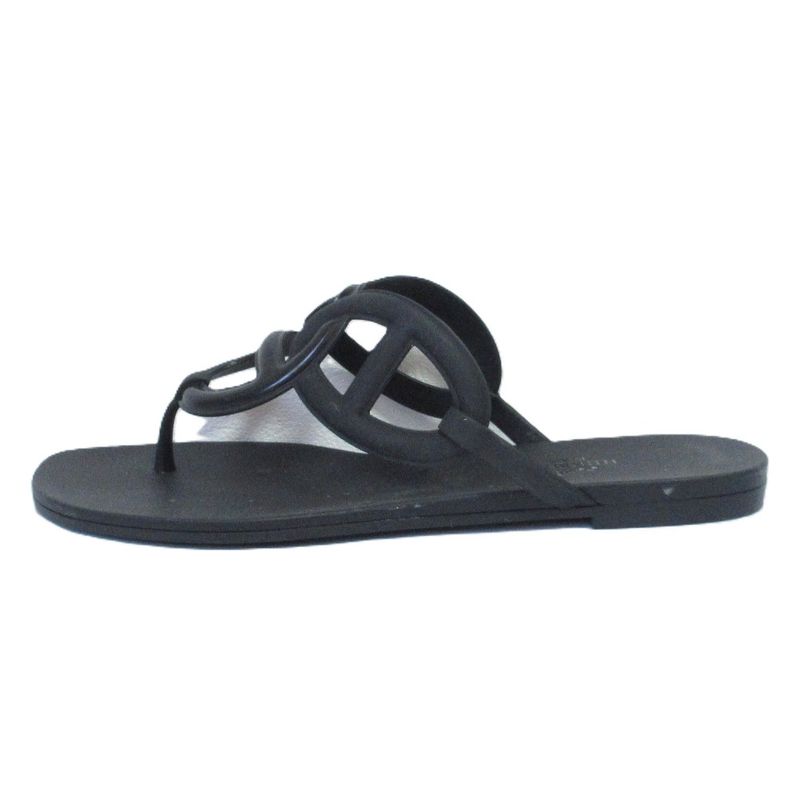 Hermes Egerie Chaine D'ancre Rubber Sandals Size 37 Equivalent to 23.5cm