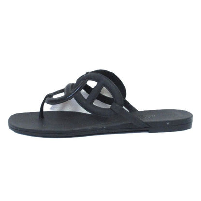 Hermes Egerie Chaine D'ancre Rubber Sandals Size 37 Equivalent to 23.5cm
