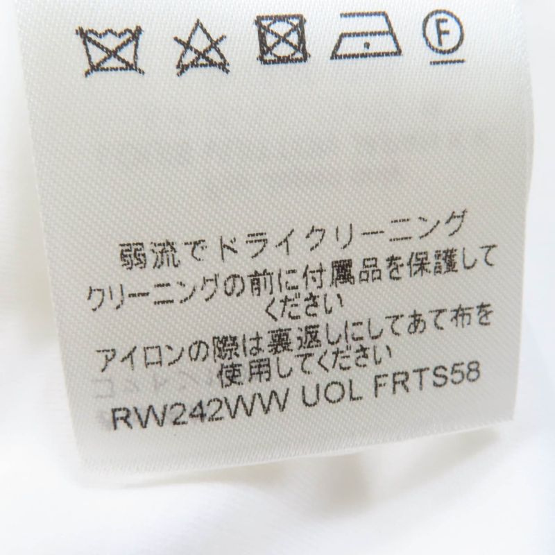 Louis Vuitton 24AW 100% Cotton LV Logo Sleeve Ruffle Top White L Made In Italy