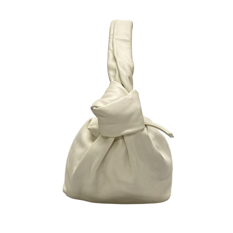 Bottega Veneta Handbag Double Knot Ivory Leather