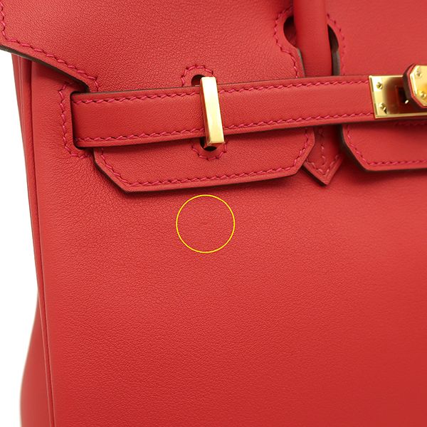 Hermes Handbag Birkin 25 Swift Vermilion Gold Hardware Never Used Red Stamped W