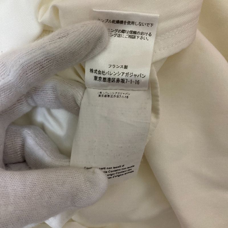 Good Quality Balenciaga Sleeveless Flared Long Shirt Dress 36 White Women Used