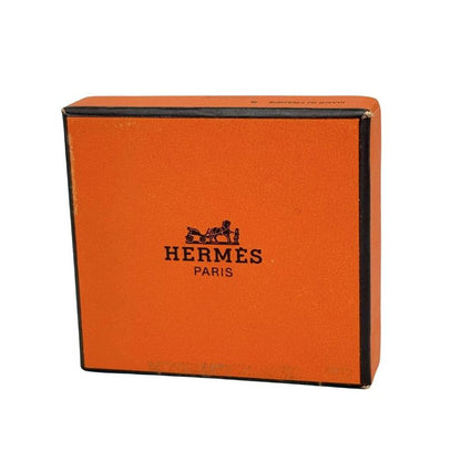 Hermes Earring Emile Feather Pattern Metal Cloisonne Blue Multicolor Plated