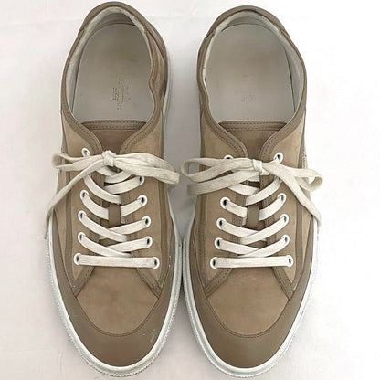 Hermes Sneakers Beige White Excellent Condition 27.5cm (10.83in) Suede