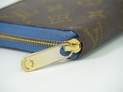 Authentic Louis Vuitton LV Zippy Wallet Monogram Round Zipper Long Wallet Brown