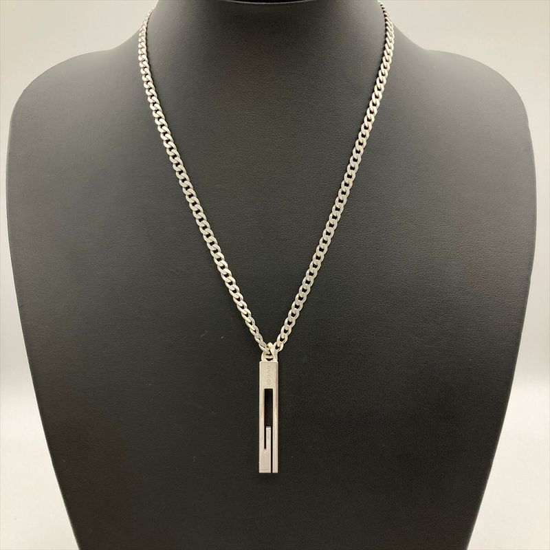 Gucci G Motif Necklace Sv925 281g Silver Unisex