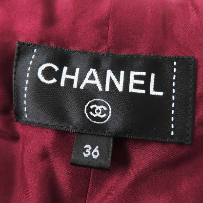 CHANEL 22AW P73601 Tweed Shorts With Rhinestone Coco Mark Navy Bordeaux White