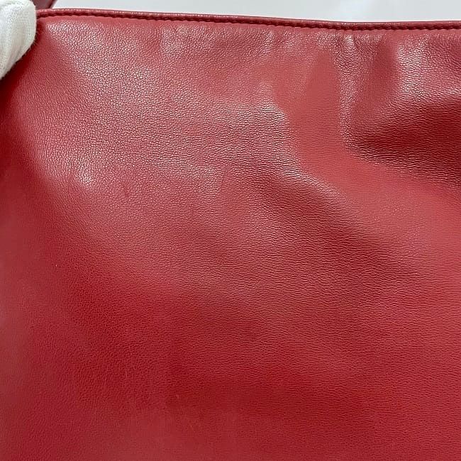 Loewe Semi Shoulder Bag Red Excellent Condition Leather Nappaleather Preowned