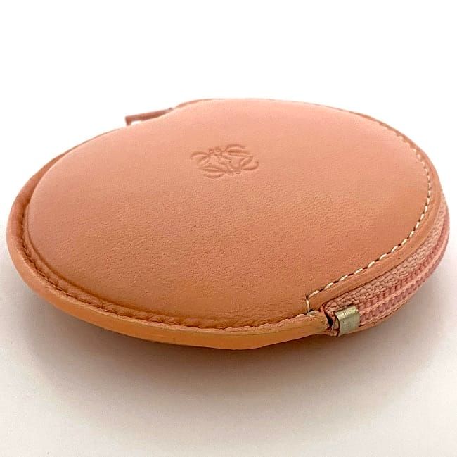 Loewe Coin Case Pink Anagram Excellent Condition Coin Purse Leather Preowned L26
