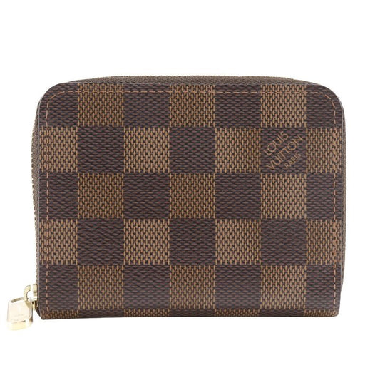 Louis Vuitton Zippy Coin Purse N63070 Damier Canvas Brown Ts1107 Unisex Coin
