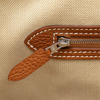 Hermes Pur Sangle Beige Red Brown Taurillon Clemence Toile Military Women Hermes