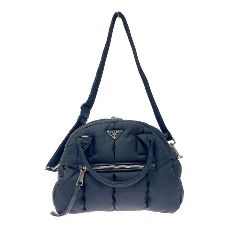 Prada Bl0881 Nylon 2way Bomber Handbag Black 408619 Handbag