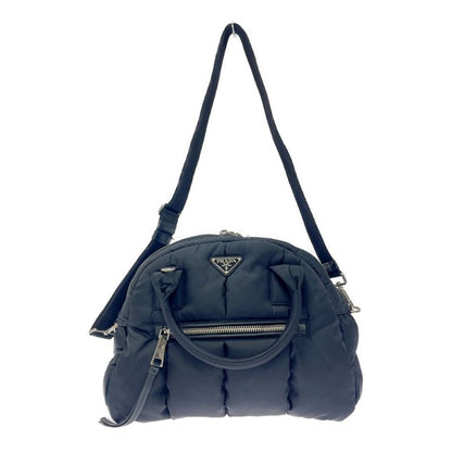 Prada Bl0881 Nylon 2way Bomber Handbag Black 408619 Handbag