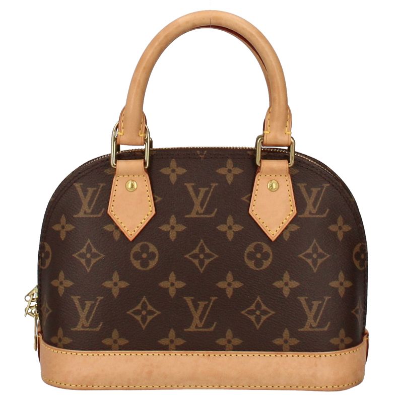 Louis Vuitton Alma BB M53152 Monogram Ladies Handbag Brown Excellent Condition