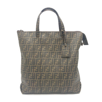 Fendi Tote Bag Zucca Pattern 7va196 PVC Brown