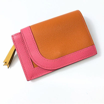 Hermes Camaille Mini Coin Case Veau Epsom Orange Pink