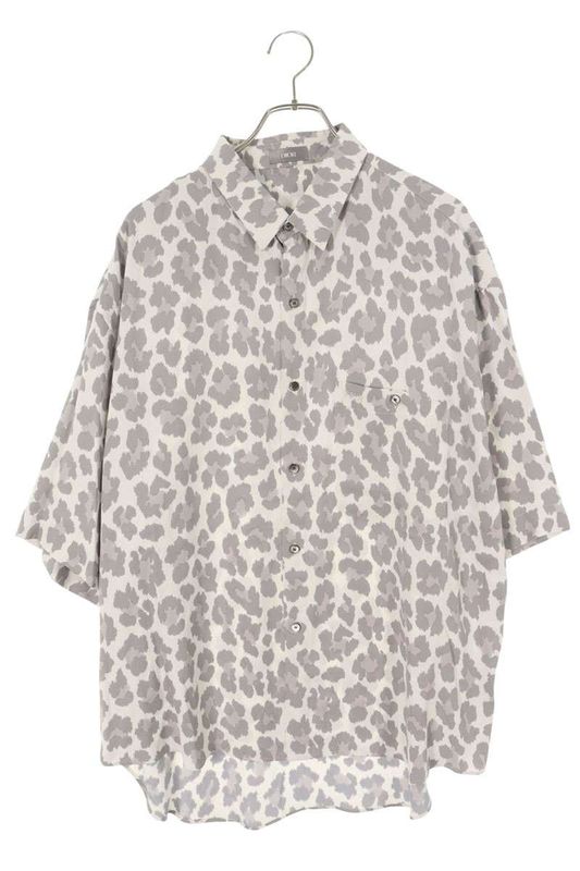 Dior 243c556c5662 Short Sleeve Rayon Shirt With Leopard Pattern Men's 42