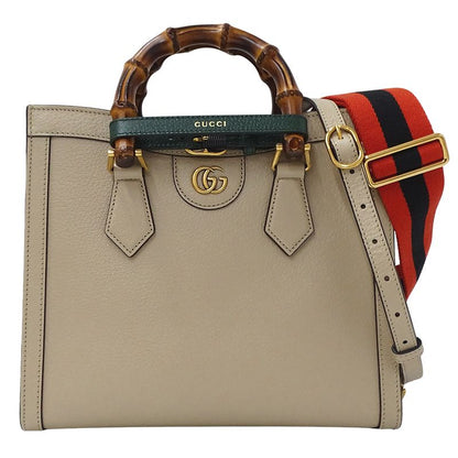 Gucci Bag Women's Brand Handbag Shoulder Bag 2way Diana Small Leather Beige
