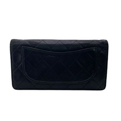 Chanel Matelasse Long Wallet Long Wallet Branded Card Holder Coin Purse Black