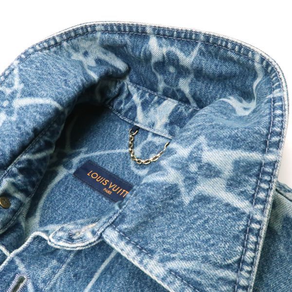 Louis Vuitton Monogram Print Denim Short Sleeve Shirt 1afqz1 #XL Shorts #34