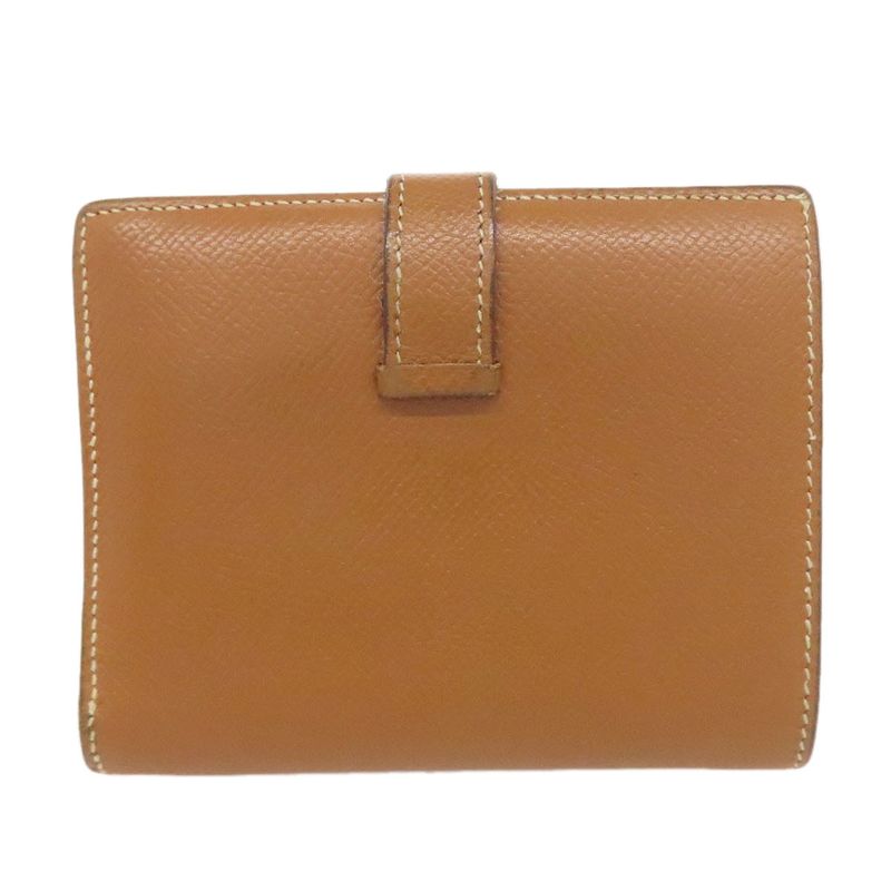 Hermes Bearn Compact Gold Hardware Bifold Wallet With Coin Purse Epson Women