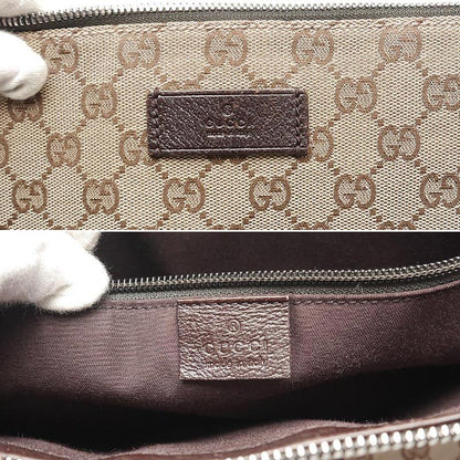 Gucci Shoulder Bag 110054 GG Canvas And Leather A4 Size