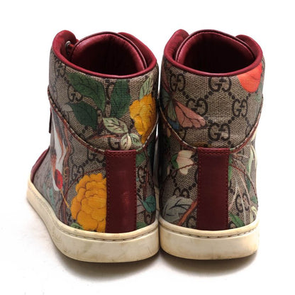 Gucci Shoes Sneakers Shoes High Cut Women PVC Leather Beige 427064 GG Tian