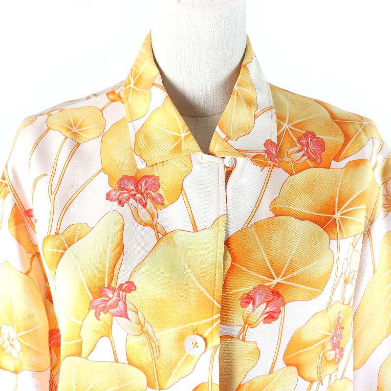 Hermes Vintage Margiela Period Les Capucines Gold Lotus Flower