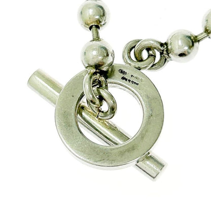 Gucci Silver Ball Chain Toggle Bracelet 16.1g 925 Engraved 360295 Bracelet