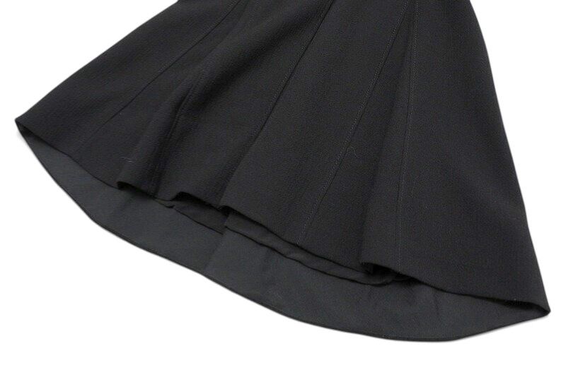 Prada Dress Size 40S Wool Sleeveless V-neck Flared Midi None Fabric Made In