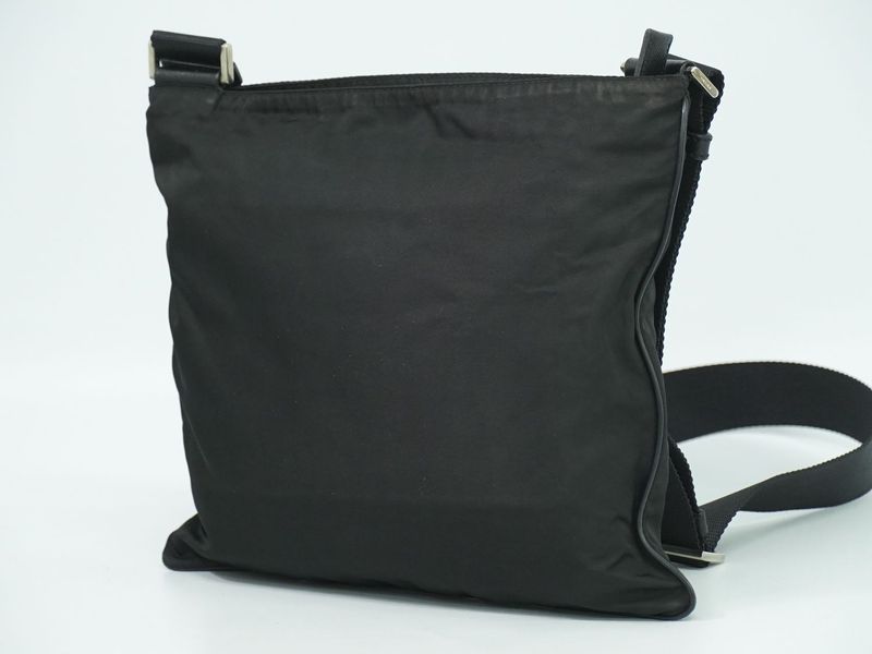 Authentic Prada Nylon Shoulder Bag Pochette Black Bag Pre-owned [follow-up