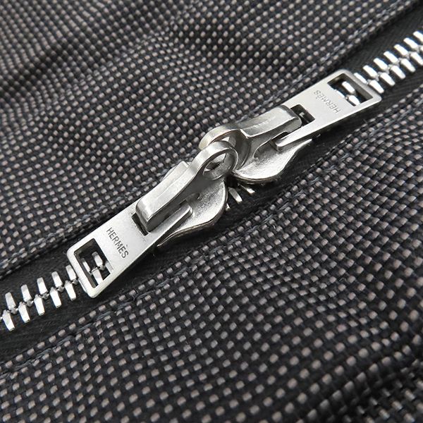 Hermes Tote Bag Her Line Tote MM Canvas Gray Silver Hardware Key and Cadena