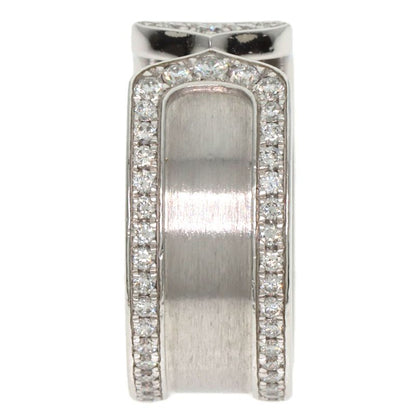 Cartier C2 LM Edge Diamond #50 Ring 18K White Gold Ladies