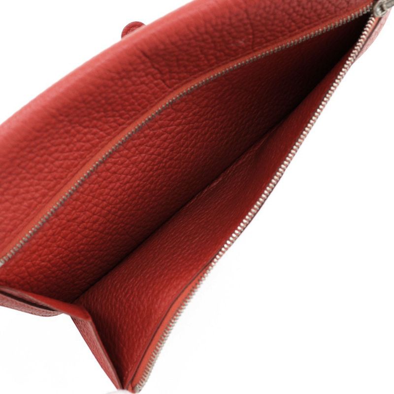 Hermes Dogon Long Togo Red □R Ladies Long Wallet