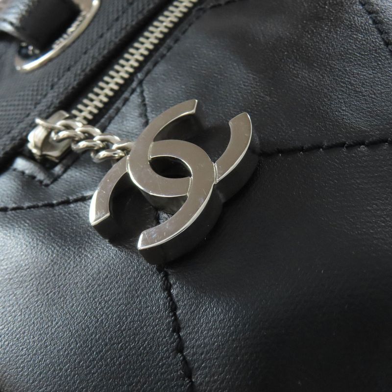 Chanel Paris Biarritz Silver Hardware Tote Bag Calf Women