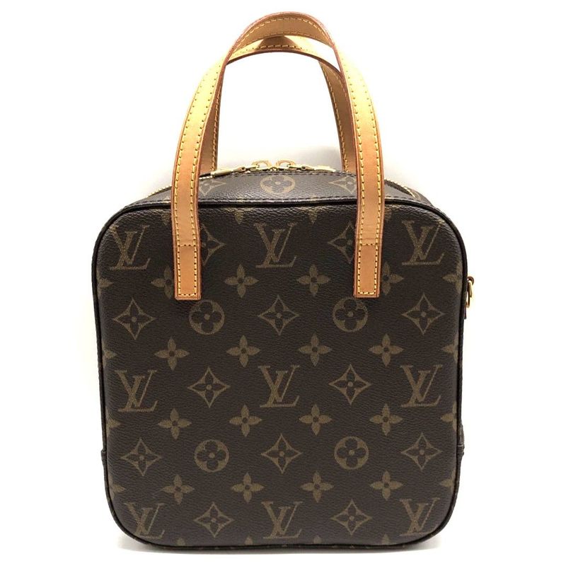 Louis Vuitton Spontini Monogram M47500 2way Handbag Shoulder Bag Ladies Brown