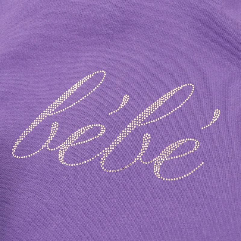 Balenciaga 2021 670946 Bebe 100% Cotton With Stone Hooded Hoodie Purple M