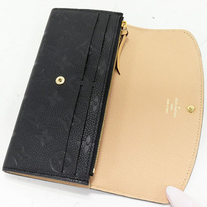 Louis Vuitton Zipper Long Wallet With Coin Purse Monogram Empreinte Noir Black