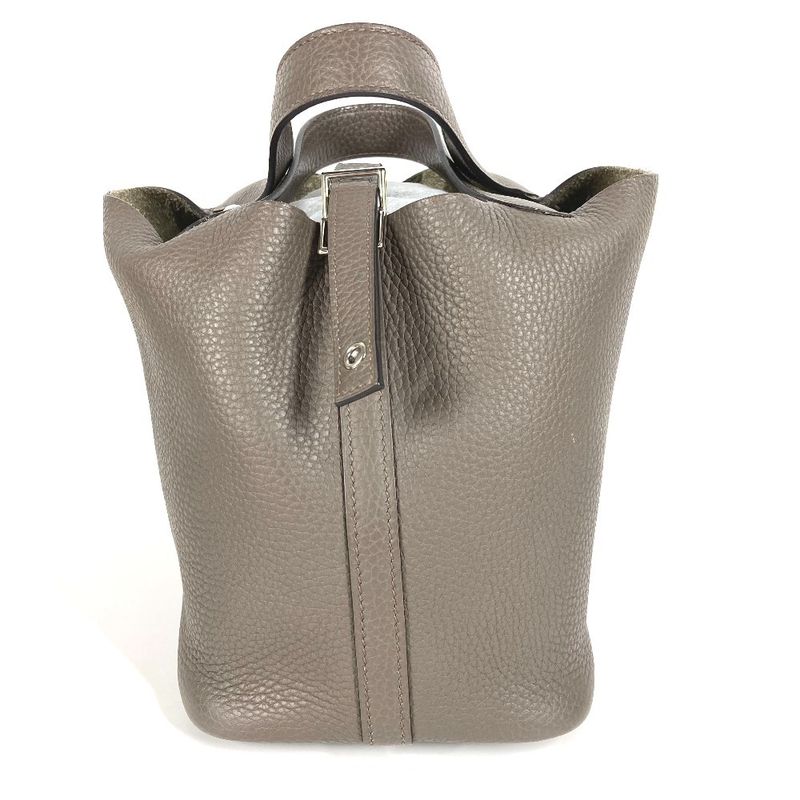 Hermes Handbag Picotin Lock PM Picotin Lock PM Taurillon Cles Mans Etang Gray