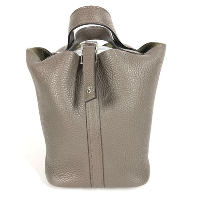 Hermes Handbag Picotin Lock PM Picotin Lock PM Taurillon Cles Mans Etang Gray