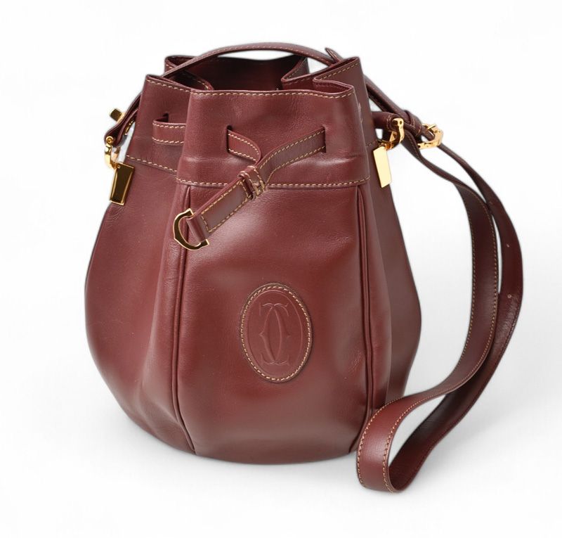 Cartier Shoulder Bag Must Line Cartier Vintage Drawstring Bag Crossbody Leather