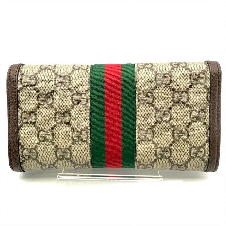 Gucci Ophidia GG Continental Wallet Leather Brown