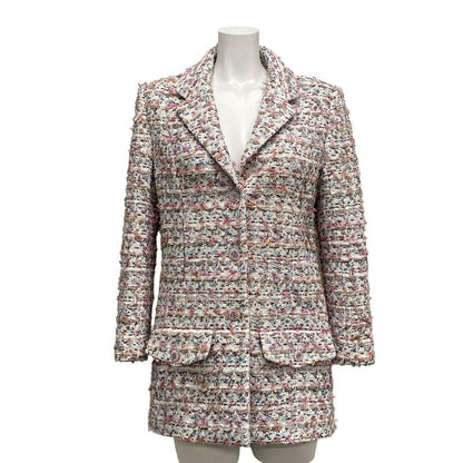 Chanel Jacket Size 34 S Women - P74009 White X Pink X Multi Long Sleeves /