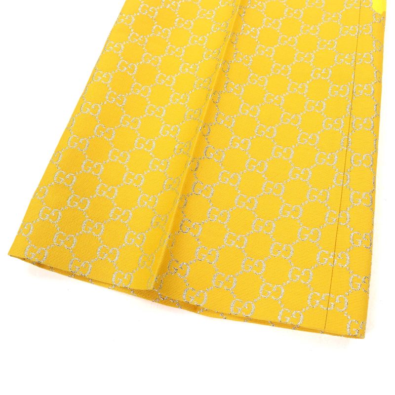 Gucci 20AW 627877 Wool Silk GG Jacquard Flared Pants Bell Bottom Trousers