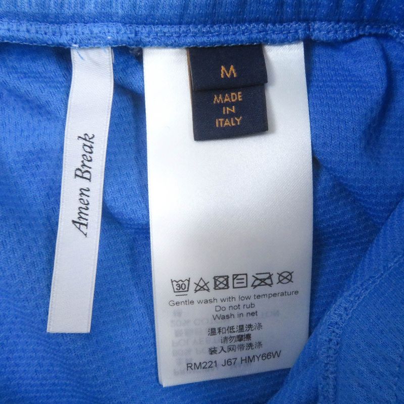 Louis Vuitton 22SS Amen Break LV Logo Sideline Mesh Sports Game Shorts Blue M