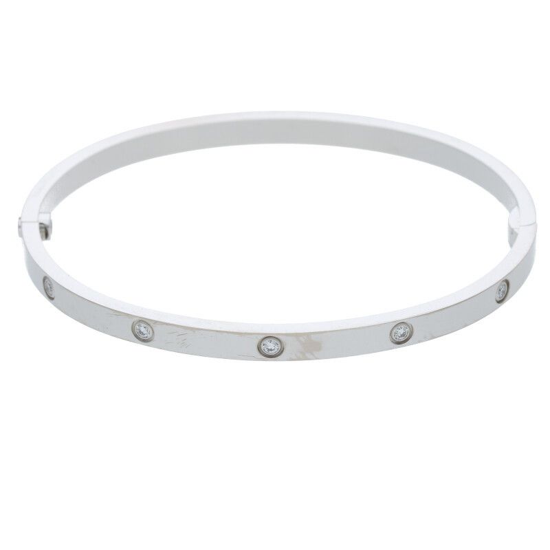 Cartier LOVE Bracelet SM Love Bracelet 18K White Gold Diamond Bracelet Men 17
