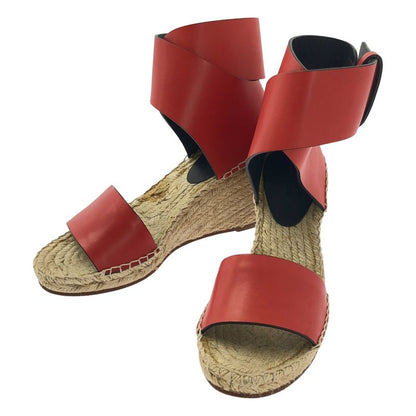 Celine By Phoebe Philo Phoebe Ankle Strap Wedge Sole Sandals - 36 - Beige Red -