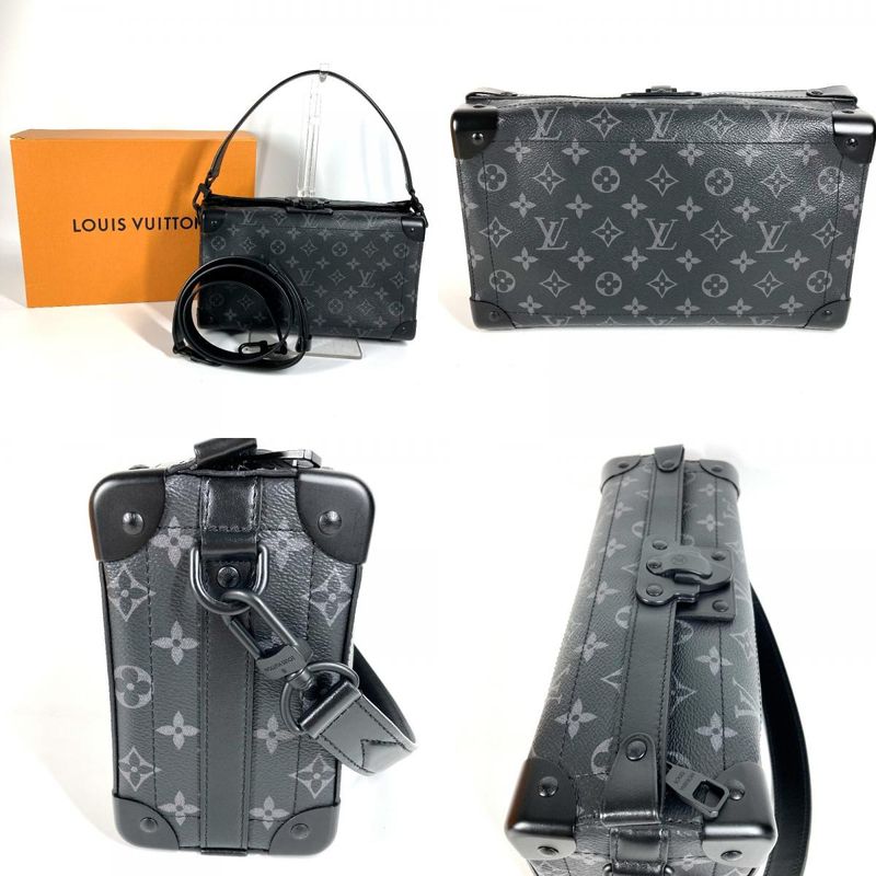 Louis Vuitton Shoulder Bag Soul Trunk EW M11744 Monogram Eclipse Canvas Black