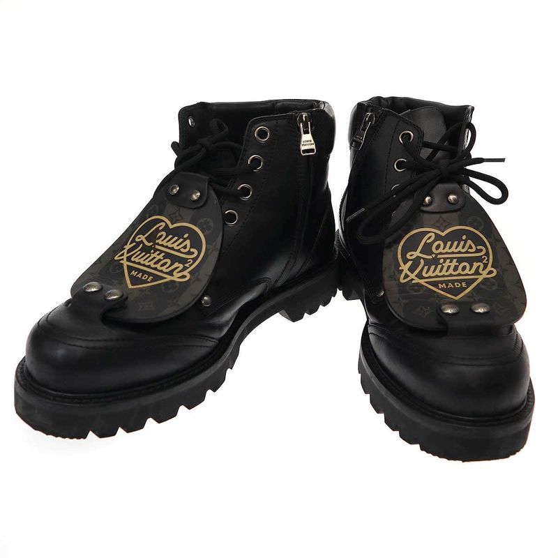 Louis Vuitton X Nigo Louis Vuitton Nigo Oberkampf Line Ankle Leather Boots